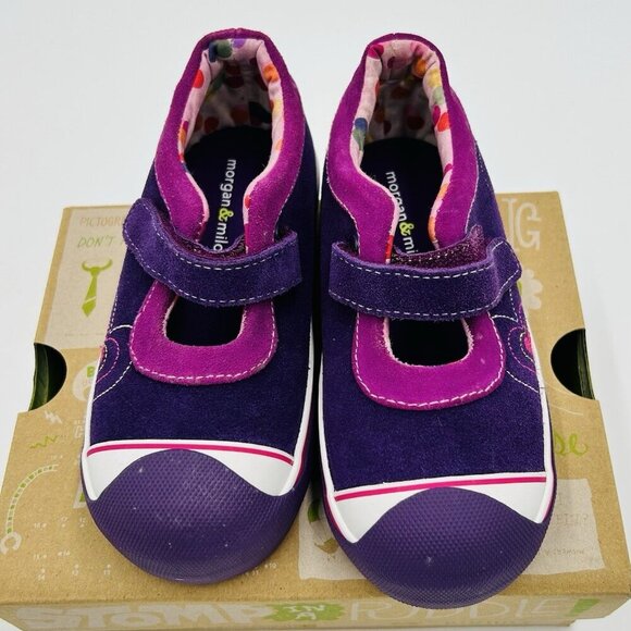 Morgan & Milo Ginger Mary Jane Purple Sneakers Little Girls Sz 10.5 NEW with Box - Picture 4 of 9
